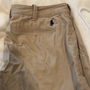 Khaki polo shorts